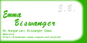 emma biswanger business card